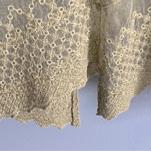 NEW Soft Surroundings Linley Green Asymmetrical Lace Hemline Tunic XS - Picture 5 of 11